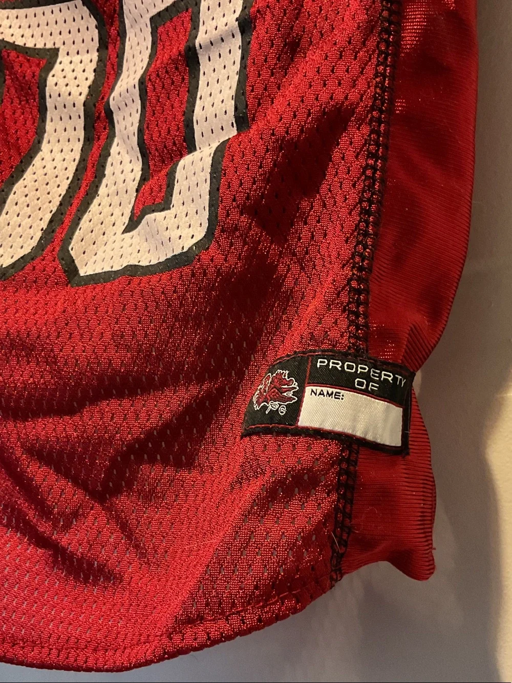 Pets First Garnet Gamecocks Dog Jersey with White Number 00 size Medium
